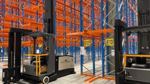 VNA Trucks on warehouse floor