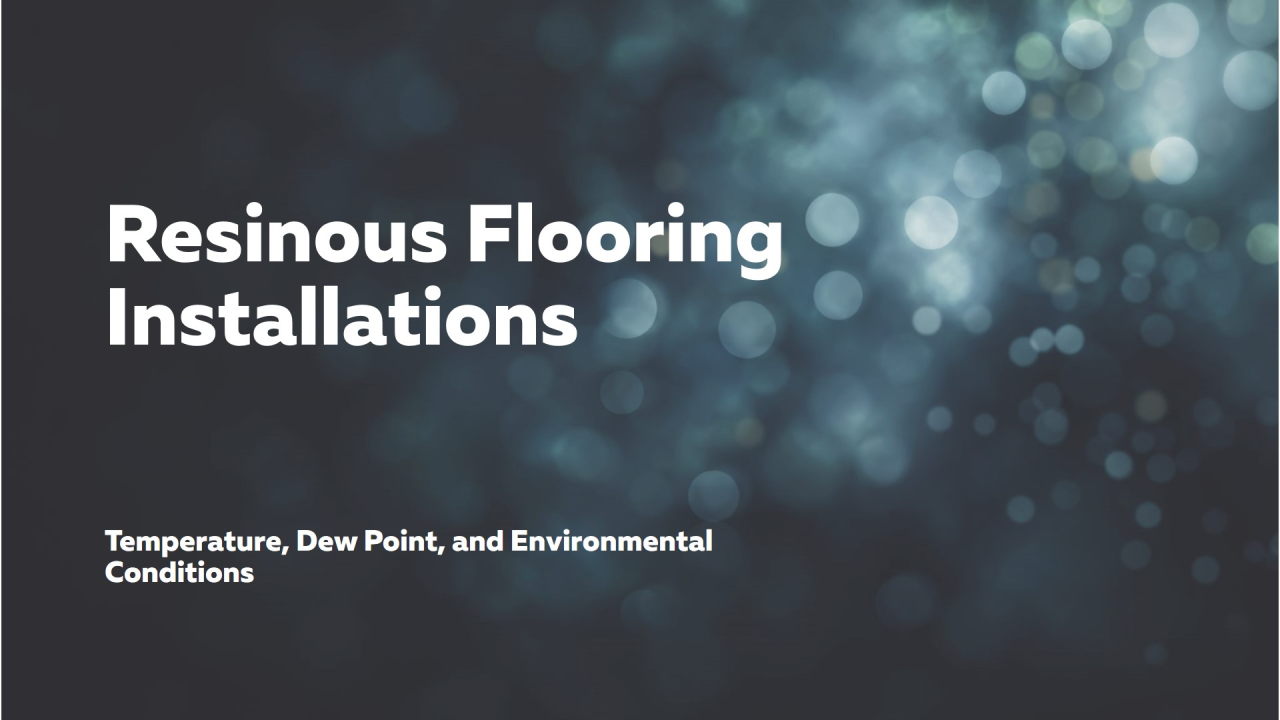 Resinous Flooring Installations