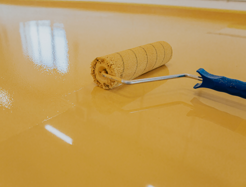 Coating Roller on Epoxy